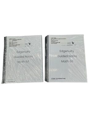 Horizon Charter school Edgenuity Guided Notes Math 6A & 6B Spiral-Bound Set